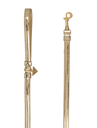 Logo leather leash #