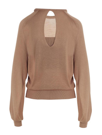 Cut out insert top sweater #