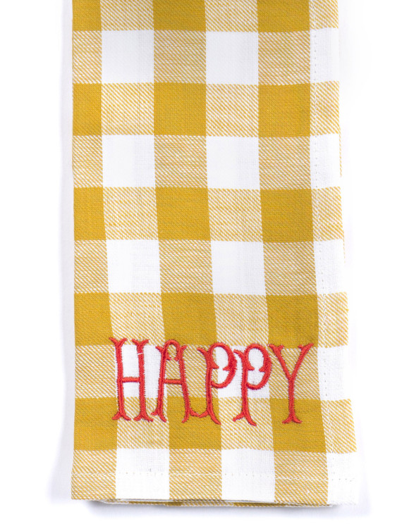 'Happy' napkin #1