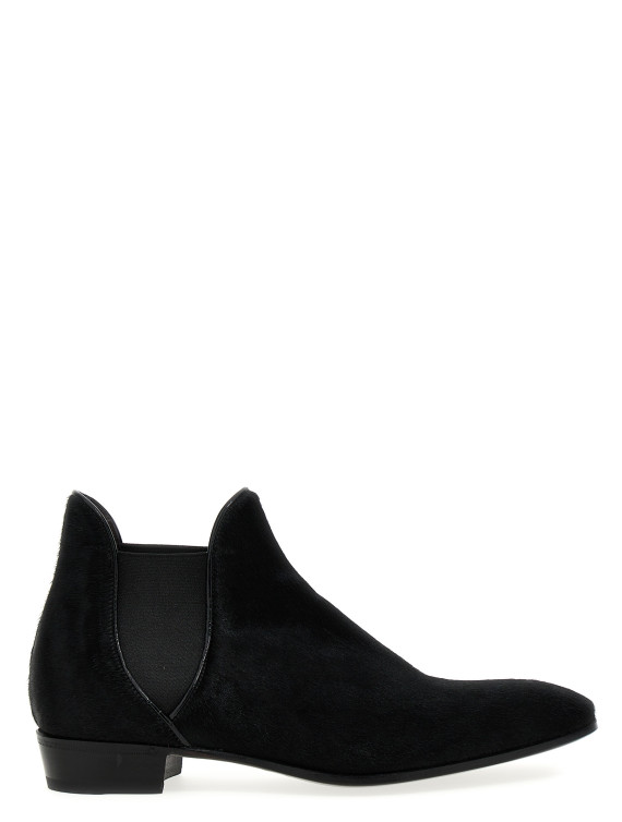 Calf hair ankle boots #1