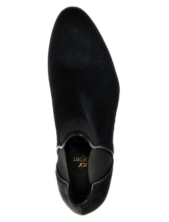 Calf hair ankle boots #