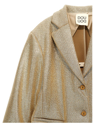 Laminated single-breasted blazer #