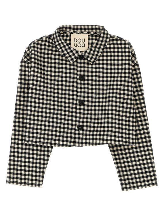 Flannel crop shirt #1