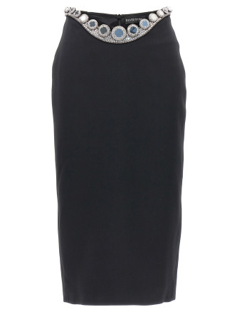 'Puffer Circle Embroidery' skirt