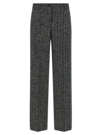 Striped wool pants