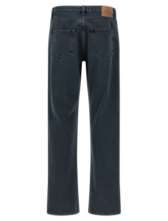 'over-dyed' cotton jeans #