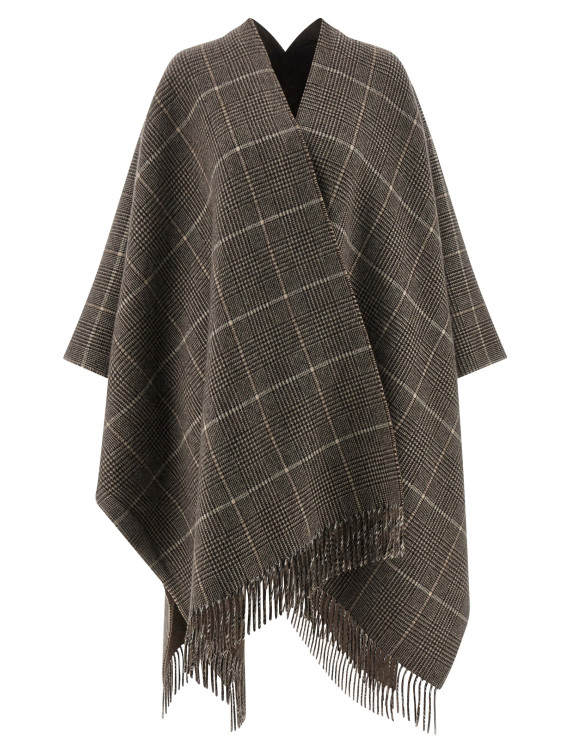 Cashmere reversible poncho #1