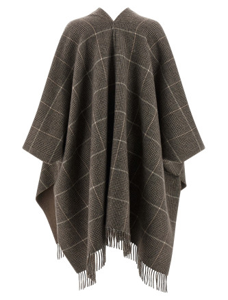 Cashmere reversible poncho #