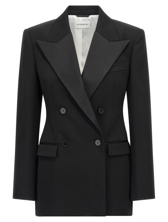 Satin lapel blazer #1