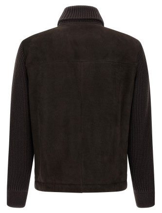 Suede bomber jacket #