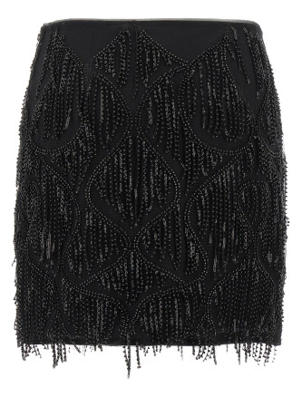 Beaded fringed skirt #