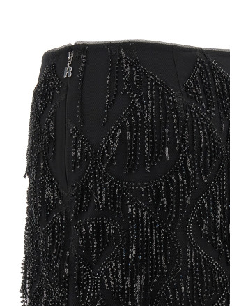 Beaded fringed skirt #