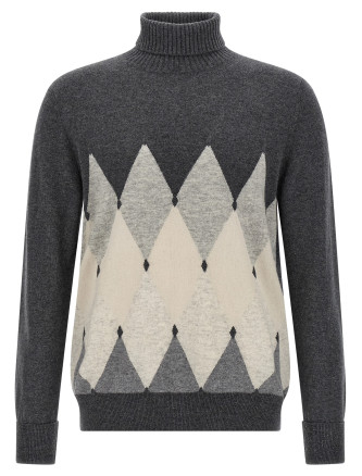 Argyle turtleneck