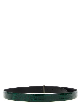 Reversible crocodile leather belt #