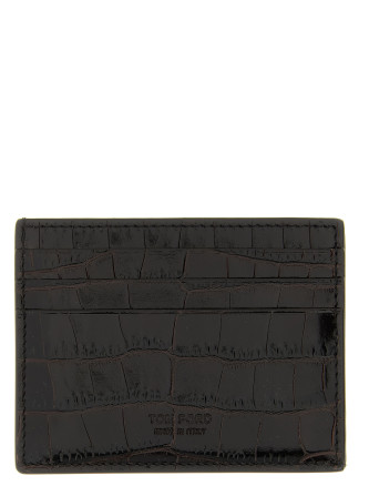 Crocodile leather card holder