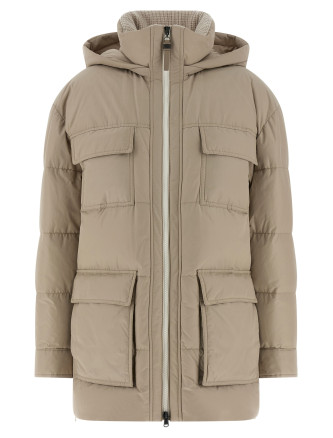 Knitted neck down jacket