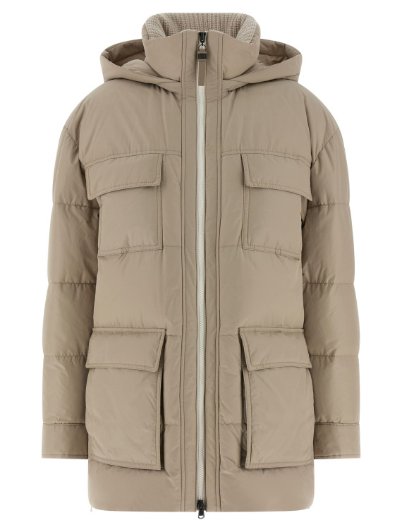 Knitted neck down jacket #1