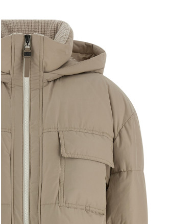 Knitted neck down jacket #