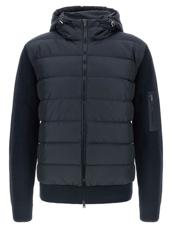 Bi-material down jacket #1