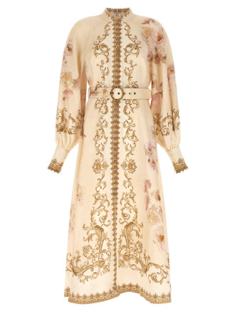 'Hypnotic Buttoned Midi' dress