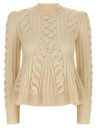 'Peplum Cable' sweater