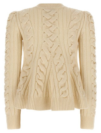 'Peplum Cable' sweater #