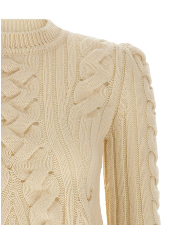 'Peplum Cable' sweater #