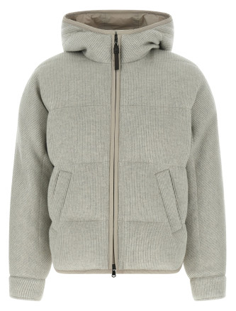 Lame wool down jacket