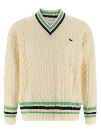 Braided wool sweater