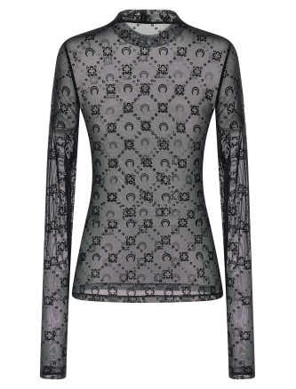 Flocked Moonogram top #