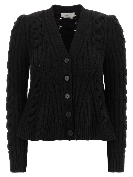 Braided wool cardigan #1