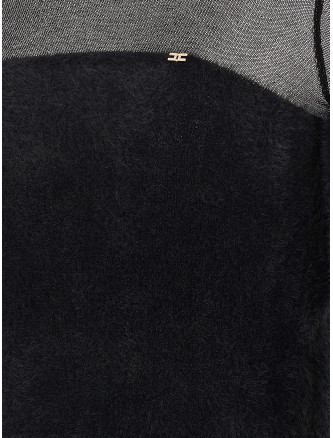 Brushed insert turtleneck sweater #