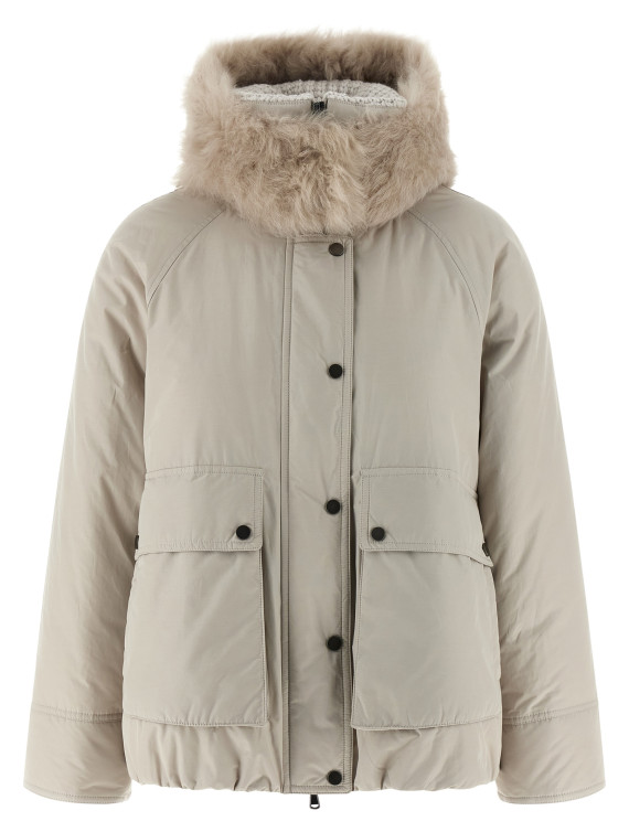 Cashmere neck down jacket #1