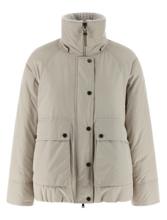 Cashmere neck down jacket #