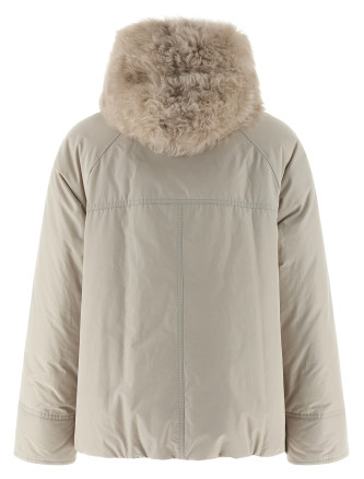 Cashmere neck down jacket #