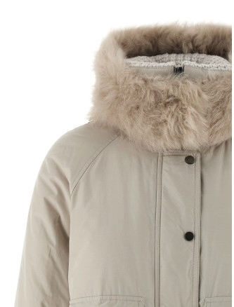 Cashmere neck down jacket #
