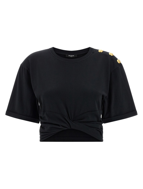 Knotted crop t-shirt #1