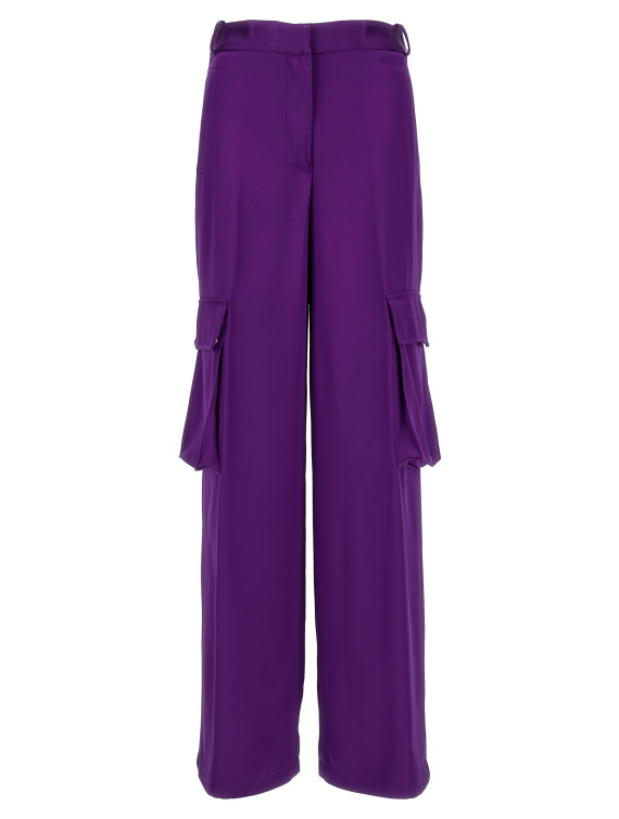 Satin cargo pants #1