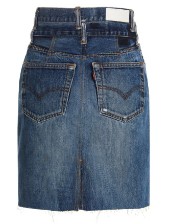 'Double Waisted Pencil' Re Done x Levi's skirt #