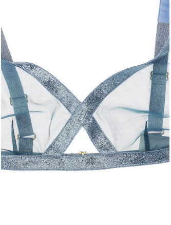 Iridescent sable tulle top #