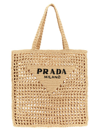 Logo woven fabric shopping bag