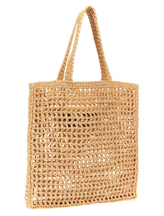 Logo woven fabric shopping bag #