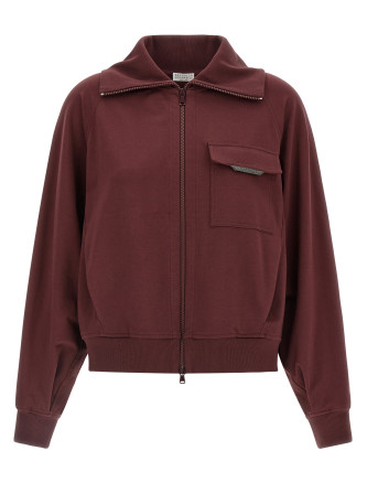 'Shiny Flap Detail' sweatshirt