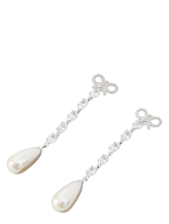 'Bow Pearl Droplet' earrings #1