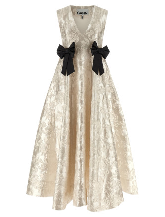 'Cloque V-Neck' dress