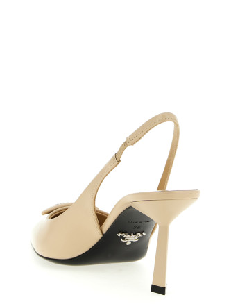 Triangle logo slingback #