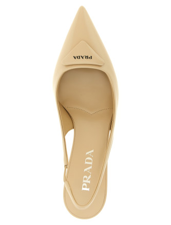 Triangle logo slingback #