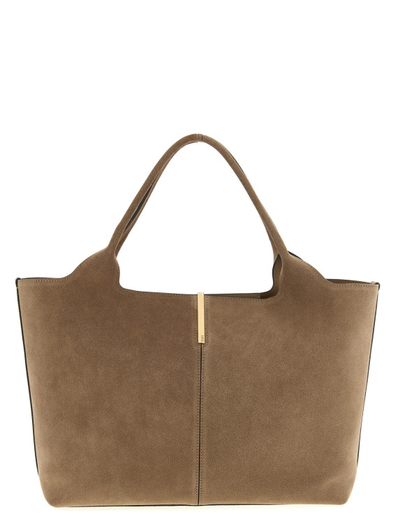 Small to medium suede shopping bag #1