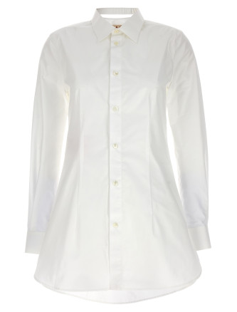 Cut-out collar shirt