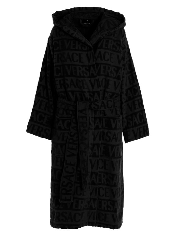 Sequin logo bathrobe #1